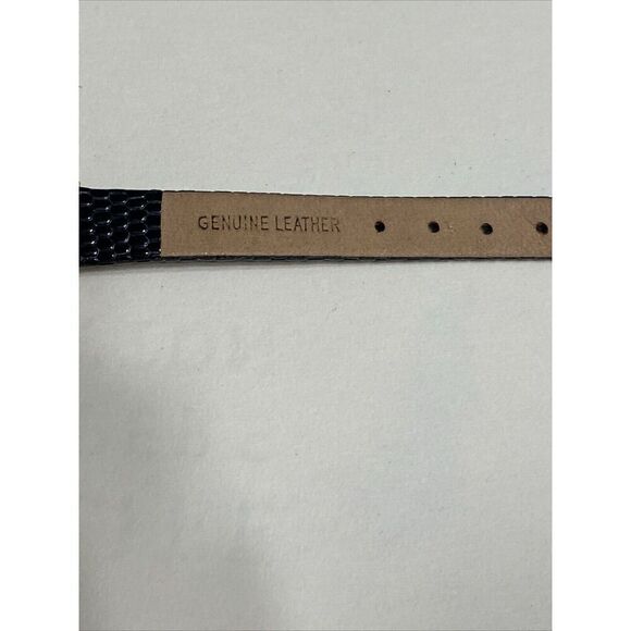 Ladies Domeni Black & Gold Watch Pebbled Leather Band VX10 Movement - Picture 9 of 10